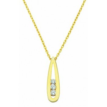 Chain with 10kt gold pendant interchangeable and reversable, 